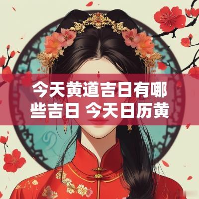 今天黄道吉日有哪些吉日 今天日历黄历吉日查询