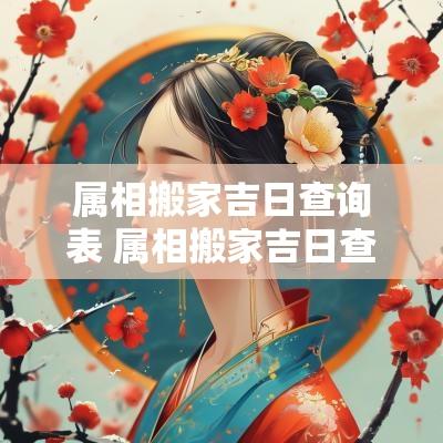 属相搬家吉日查询表 属相搬家吉日查询表属鸡