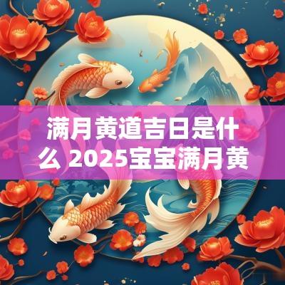 满月黄道吉日是什么 2025宝宝满月黄道吉日