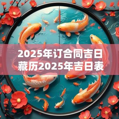 2025年订合同吉日 藏历2025年吉日表