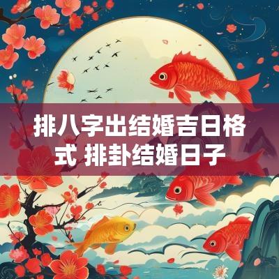排八字出结婚吉日格式 排卦结婚日子