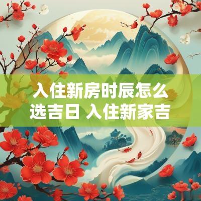 入住新房时辰怎么选吉日 入住新家吉日怎么选