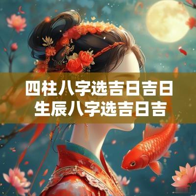 四柱八字选吉日吉日 生辰八字选吉日吉时怎么选