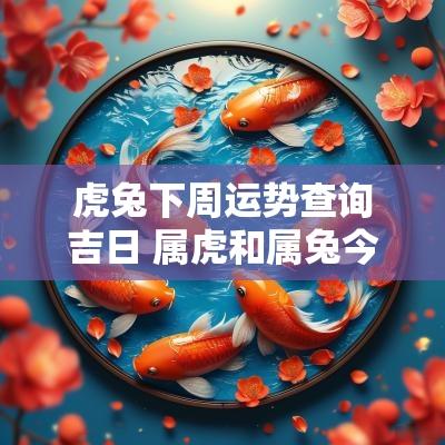 虎兔下周运势查询吉日 属虎和属兔今年的运势