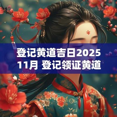登记黄道吉日202511月 登记领证黄道吉日2025