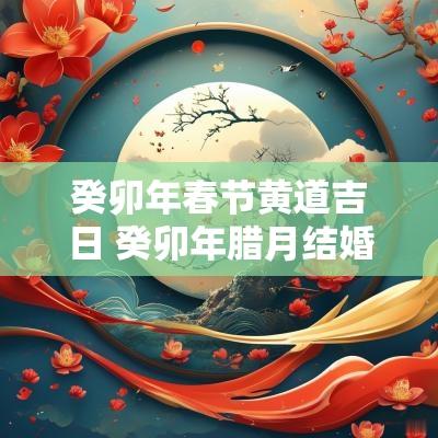 癸卯年春节黄道吉日 癸卯年腊月结婚黄道吉日