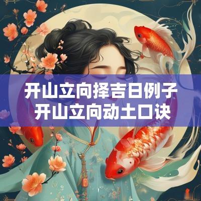 开山立向择吉日例子 开山立向动土口诀