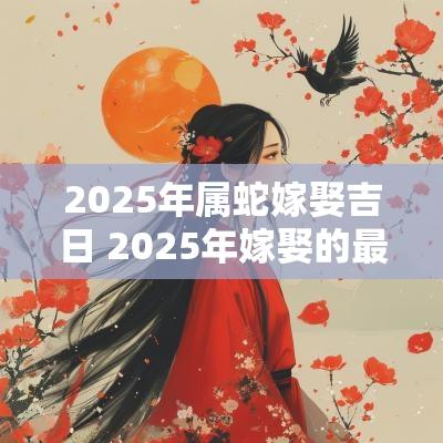 2025年属蛇嫁娶吉日 2025年嫁娶的最好的吉日