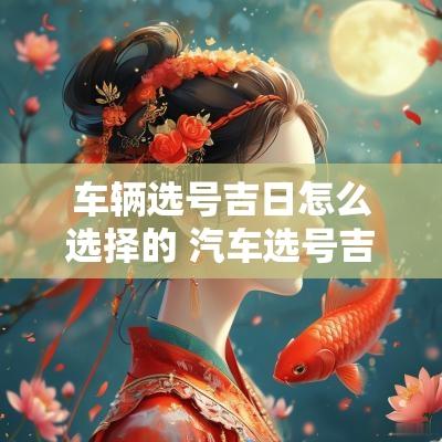 车辆选号吉日怎么选择的 汽车选号吉日怎么选择最好