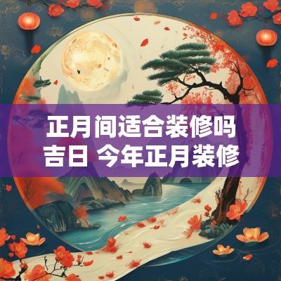 正月间适合装修吗吉日 今年正月装修吉日有哪几天
