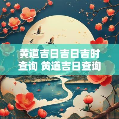 黄道吉日吉日吉时查询 黄道吉日查询吉日一览表最新