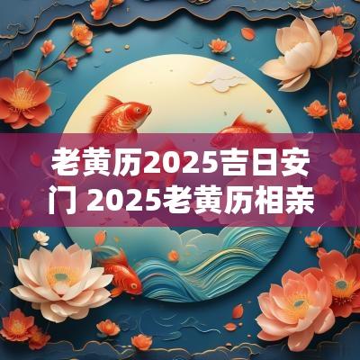 老黄历2025吉日安门 2025老黄历相亲吉日