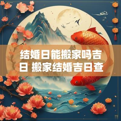 结婚日能搬家吗吉日 搬家结婚吉日查询大全