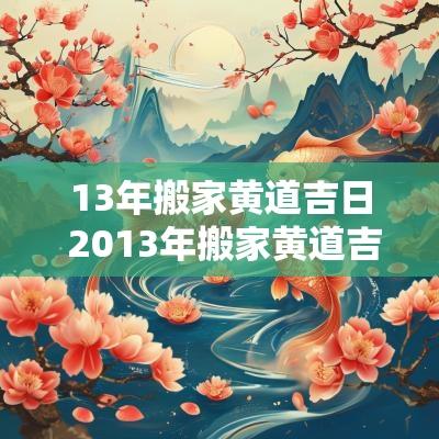 13年搬家黄道吉日 2013年搬家黄道吉日