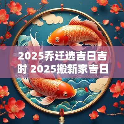 2025乔迁选吉日吉时 2025搬新家吉日吉时