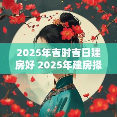 2025年吉时吉日建房好 2025年建房择吉日吉时