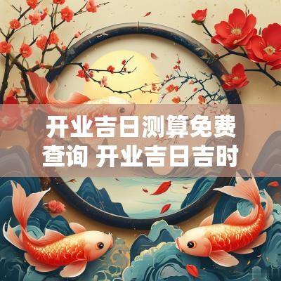 开业吉日测算免费查询 开业吉日吉时查询