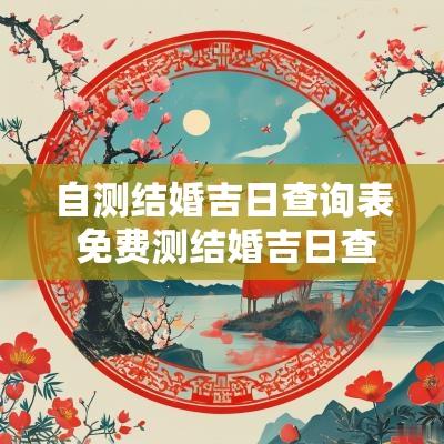 自测结婚吉日查询表 免费测结婚吉日查询小程序