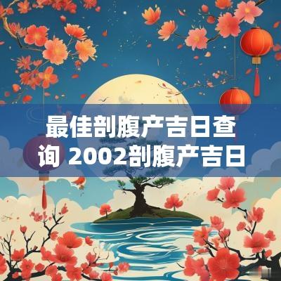 最佳剖腹产吉日查询 2002剖腹产吉日