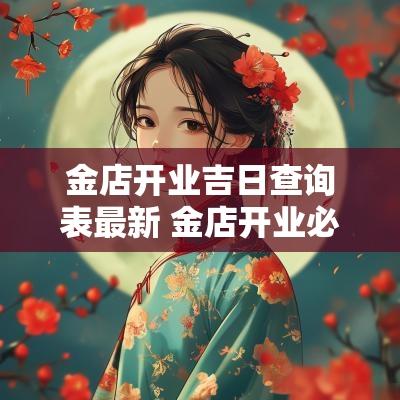 金店开业吉日查询表最新 金店开业必备的手续
