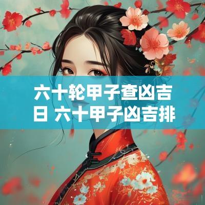 六十轮甲子查凶吉日 六十甲子凶吉排列表