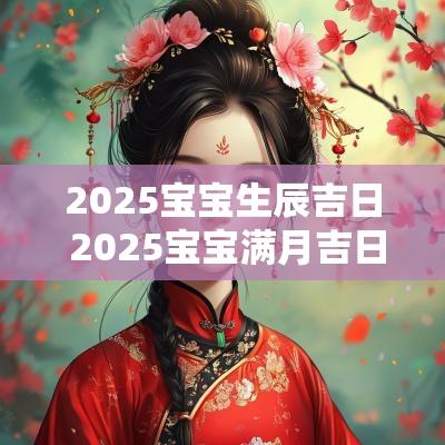 2025宝宝生辰吉日 2025宝宝满月吉日