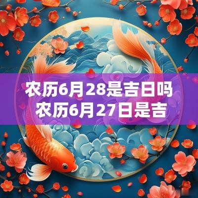 农历6月28是吉日吗 农历6月27日是吉日吗