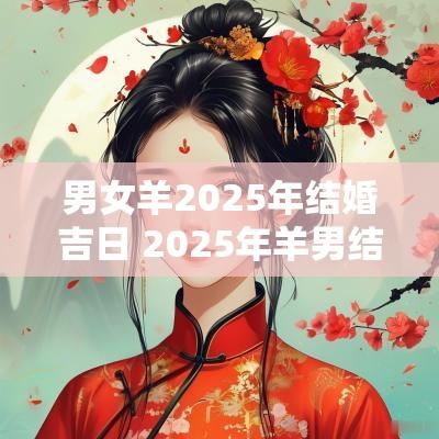 男女羊2025年结婚吉日 2025年羊男结婚的吉日