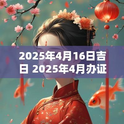 2025年4月16日吉日 2025年4月办证吉日