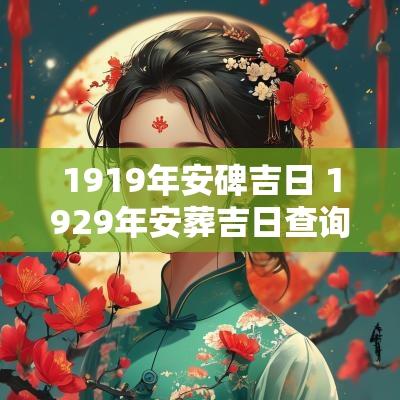 1919年安碑吉日 1929年安葬吉日查询
