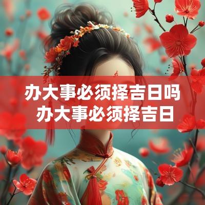 办大事必须择吉日吗 办大事必须择吉日