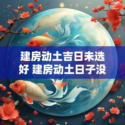 建房动土吉日未选好 建房动土日子没有选好如何化解