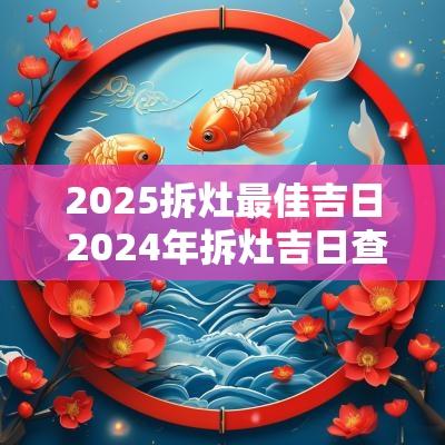 2025拆灶最佳吉日 2025年拆灶吉日查询一览表
