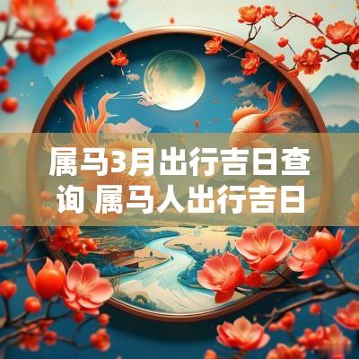 属马3月出行吉日查询 属马人出行吉日