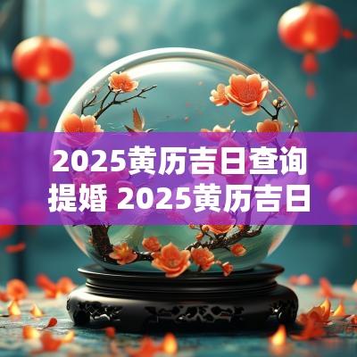 2025黄历吉日查询提婚 2025黄历吉日查询烧香
