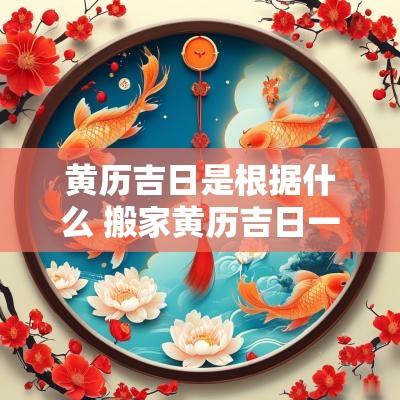 黄历吉日是根据什么 搬家黄历吉日一览表