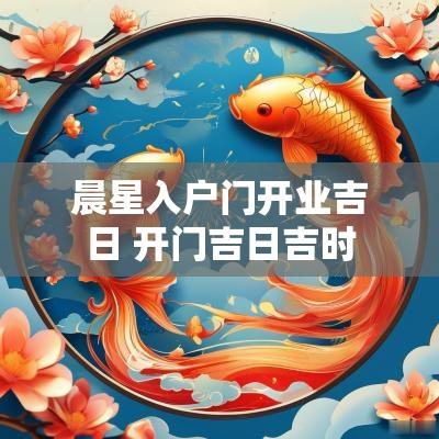 晨星入户门开业吉日 开门吉日吉时