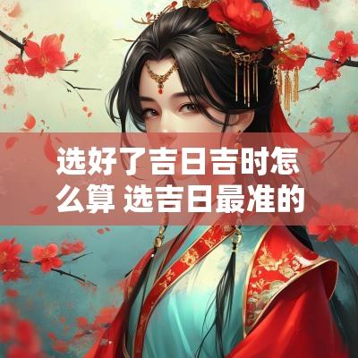 选好了吉日吉时怎么算 选吉日最准的方法