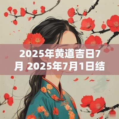 2025年黄道吉日7月 2025年7月1日结婚黄道吉日