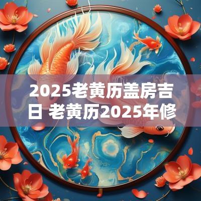 2025老黄历盖房吉日 老黄历2025年修房吉日