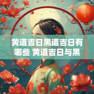 黄道吉日黑道吉日有哪些 黄道吉日与黑道吉日有什么区别