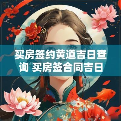 买房签约黄道吉日查询 买房签合同吉日