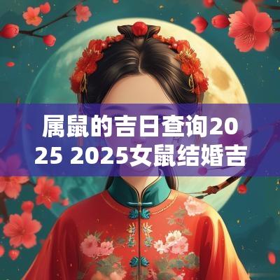 属鼠的吉日查询2025 2025女鼠结婚吉日
