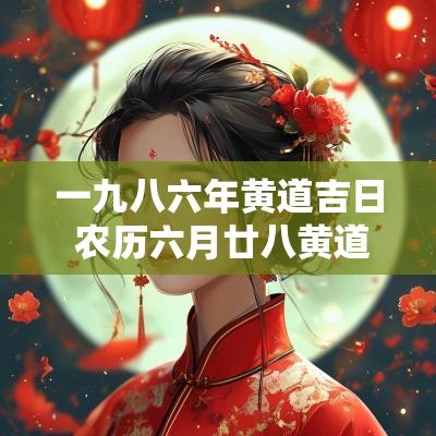 一九八六年黄道吉日 农历六月廿八黄道吉日