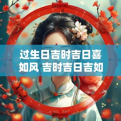 过生日吉时吉日喜如风 吉时吉日吉如风出自哪