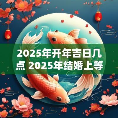 2025年开年吉日几点 2025年结婚上等吉日