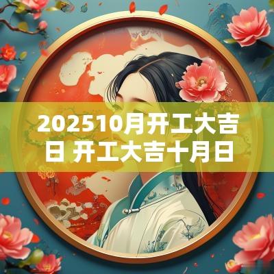 202510月开工大吉日 开工大吉十月日子