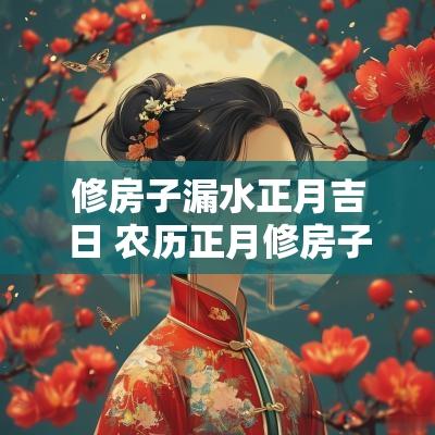 修房子漏水正月吉日 农历正月修房子吉日查询
