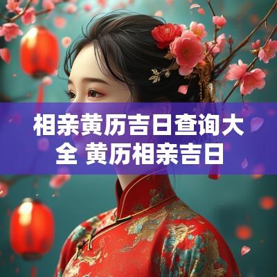 相亲黄历吉日查询大全 黄历相亲吉日