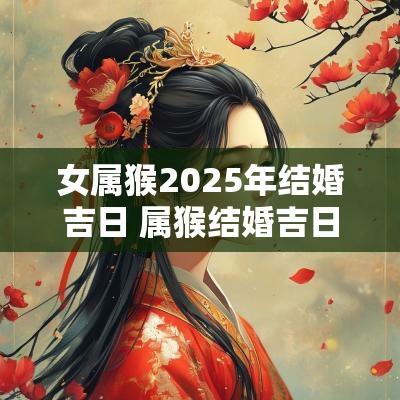 女属猴2025年结婚吉日 属猴结婚吉日2025年